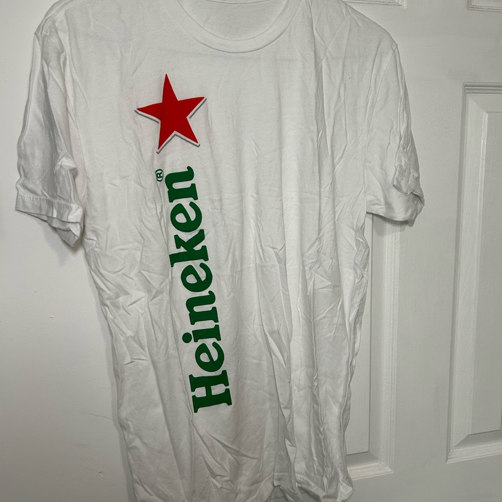 Heineken White T-Shirt with Red Star